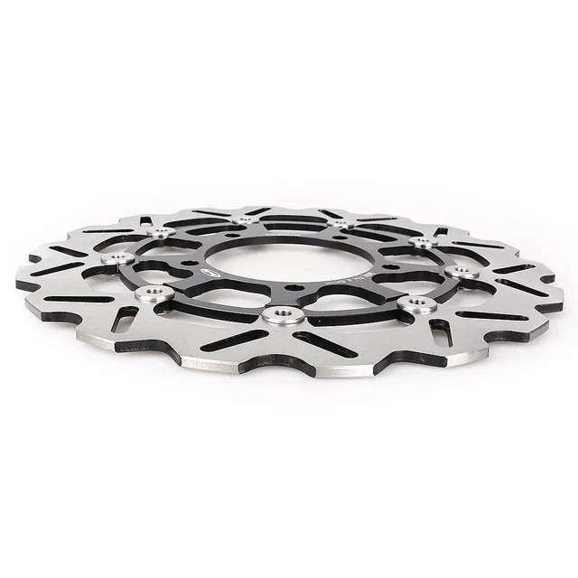 Floating Brake Disc Rotors Set - Black, Front & Rear For Suzuki GSXR 600/750 2006-07 & GSXR 1000 2005-08