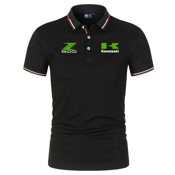 Polo Hombre Kawasaki Z900 Logo Racing Teams | Camisa Casual Verano Manga Corta | Moda 2025