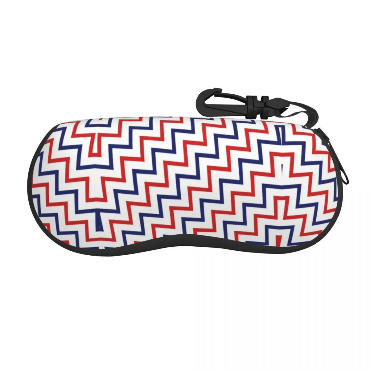 

Zig Zag Patters Sunglasses Soft Case Neoprene Zipper Modern Geometric Wave Shell Eyeglass Case Custom Protective Box For Glasses
