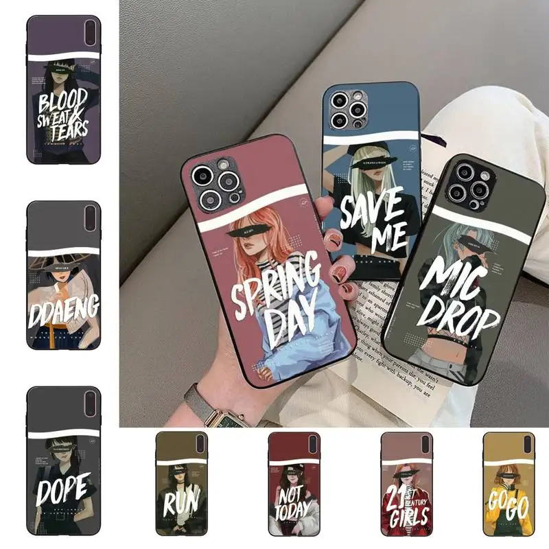 Чехол Pepakomi Bts для iPhone 11 12 13 Mini Pro Max 8 7 6 6S Plus X 5 SE 2020 XR XS | Мобильные телефоны и