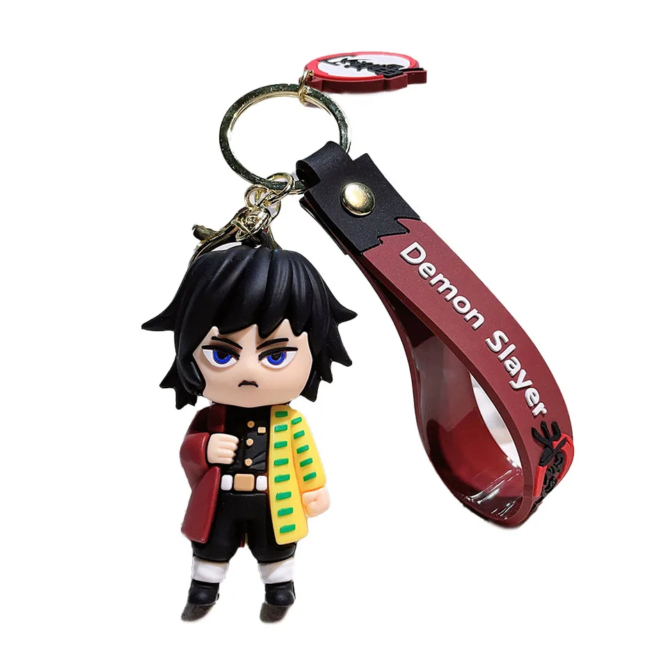 Anime Figure Demon Slayer Keychain Car Keychain Cartoon Backpack Pendant Handmade Backpack Pendant Kids birthday Christmas Gifts