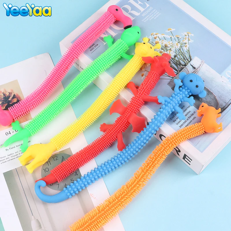 

6Pcs Flamingo Bracelet Funny Decompressio Toys Squeeze Soft Sticky Stress Relief Funny Lovely Toys For Adults And Children Gift