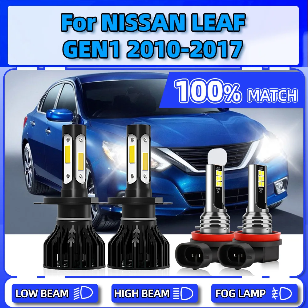 

Turbo LED Headlight 40000LM Plug And Play Car Lamps 12V Fog Lights For NISSAN LEAF GEN1 2010 2011 2012 2013 2014 2015 2016 2017