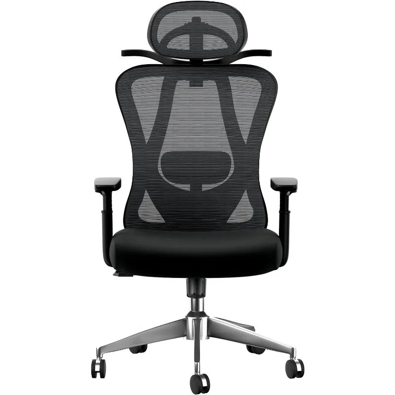 

Computer Chair with 3D Adjustable Armrest and Headrest,2D Lumbar Support,135° Rocking Backrest for Home Office,Study,Gaming