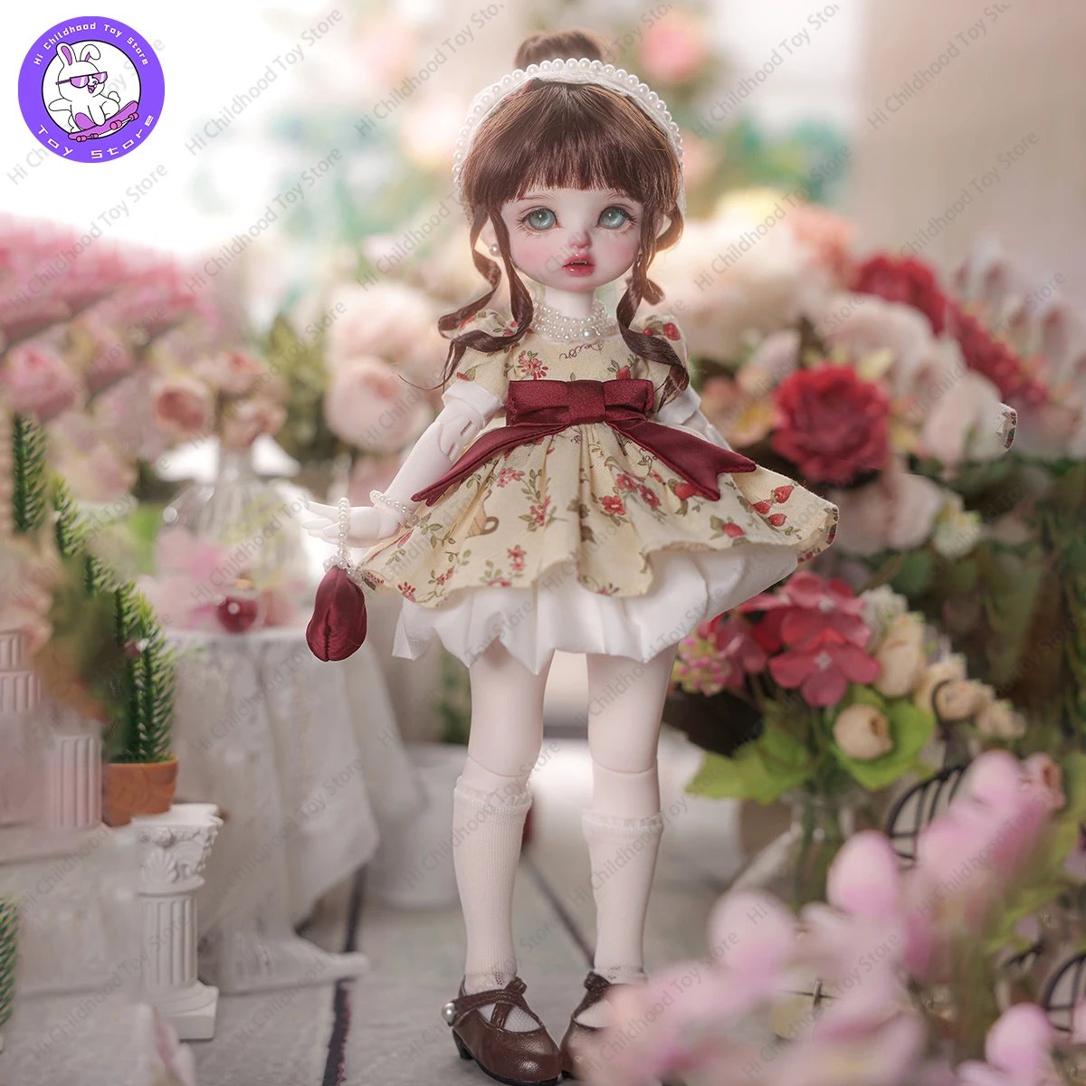 

In stock Lilliella Doll BJD 1/6 Fullset Cute Puffy Skirt Red Belt Green Belt Adorns Waist Resin Toys Gift Dolls