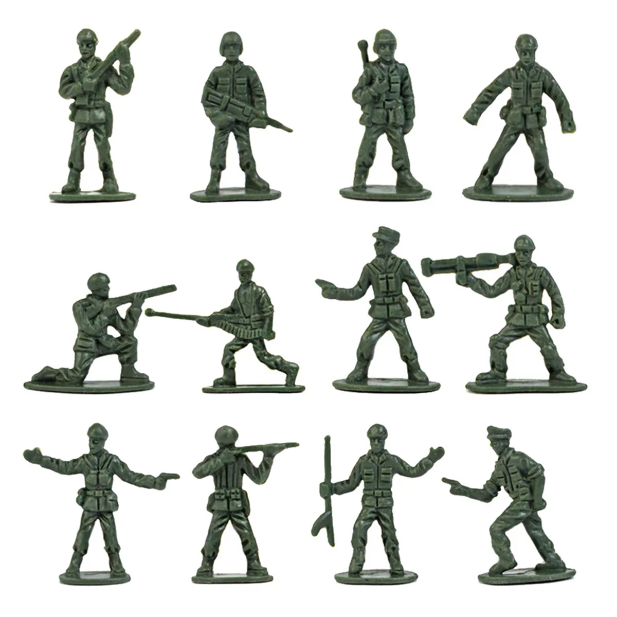 BAAU 720Pcs 1/72 DIY Simulation Plastic Soldiers Figurine Figures Model Mini Figures Sand Table Accessories