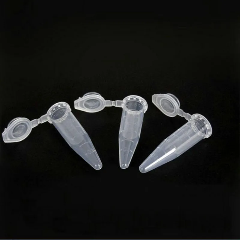 1000Pcs/Lot 0.5ml Laboratory Clear Mark Printed V-shape Scaled Plastic Centrifuge Tube