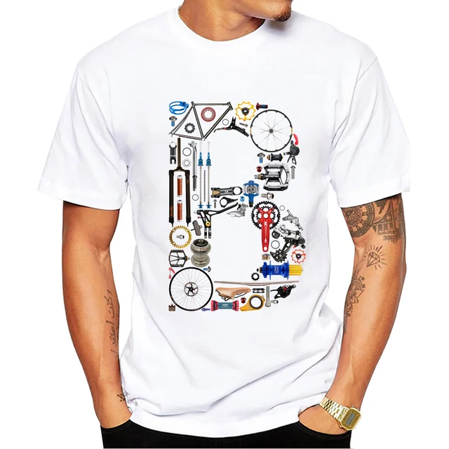 TEEHUB Vintage Bikes Men T-Shirts Boy Bicycle Print Short Sleeve T-Shirt Sport Tops Funny MTB Tees_voghion.com