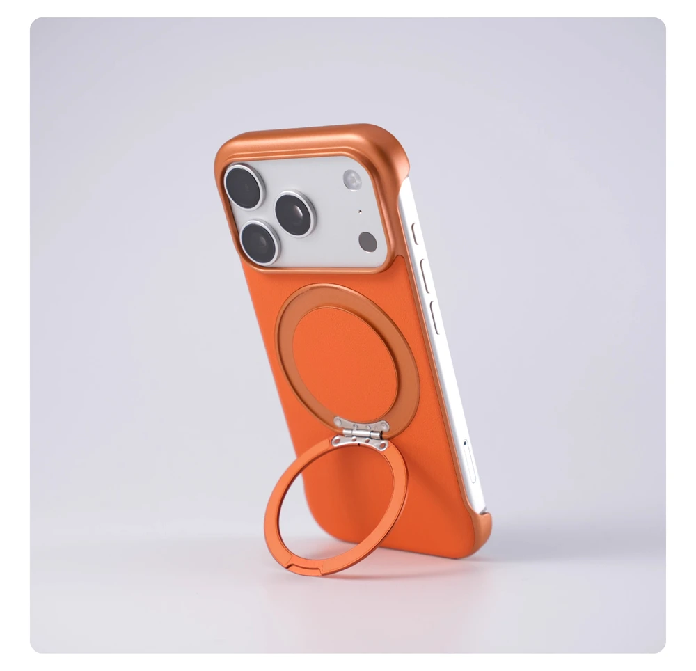 Ultradünne, rahmenlose magnetische Ständer-Telefonhülle für iPhone 17 Pro Max Air 16 15 14 Plus 13 12 für MagSafe Wireless Charging Cover – Detail 10