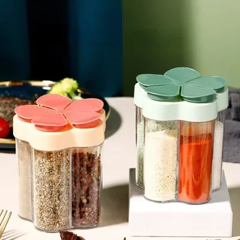 New Seasoning Jar Plastic ContainerSeasoning Bottle Spice Organizer Outdoor Camping Seasonins Containers Kitchen Gadget Sets