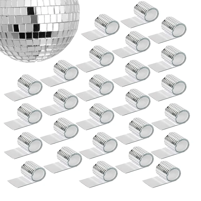 26 PCS Mirror Mosaic Tiles Self Adhesive Disco Ball Tiles Sticker For DIY  Craft Silver - AliExpress