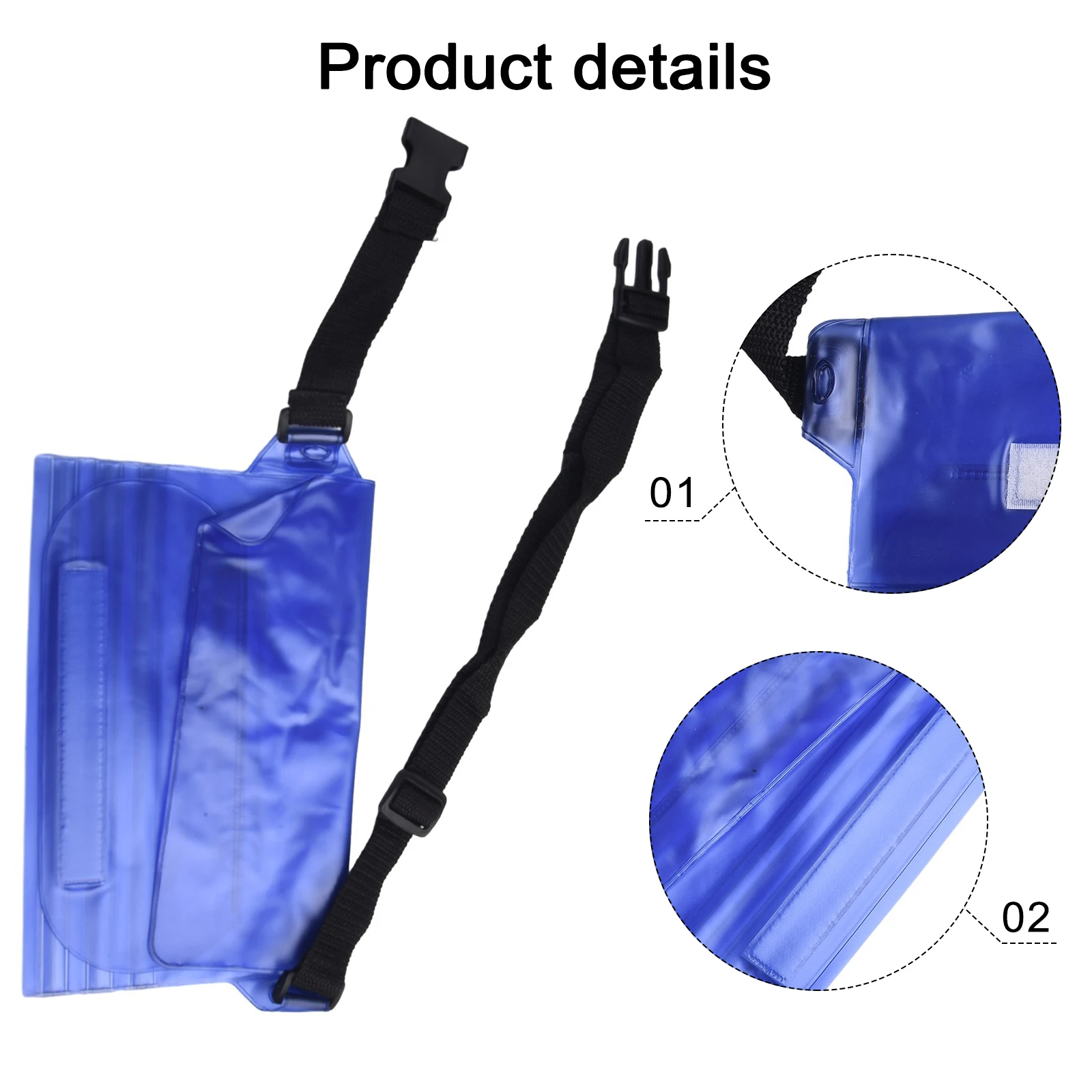 

Diving Fishing Waist Bag Storage Rack Diving Waist Bag Fishing Folding Design Outdoor Swimming Bag Transparent