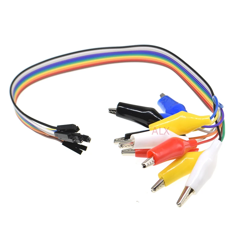 Alligator Clips TO DUPONT WIRE MALE/FEMALE PLUG 30CM Crocodile Wire Jumper cable Test Lead For Arduino Raspberry pi Makey