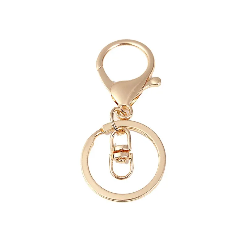 2pcs/lot Bag Key Ring Length 65mm Popular Classic Gold Plated Lobster Clasp Key Hook Chain Jewelry Making For Bag Keychain
