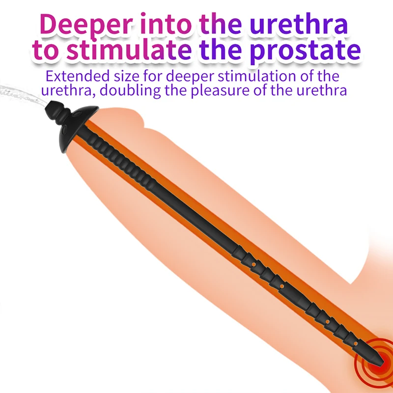 Curved Urethral Insert Penis Plug Syringe Injection Silicone Urethtra Urethra Dilator Sounds Beads Long Uretre Sounding Catheter silicone urethral dilator urethral dilator