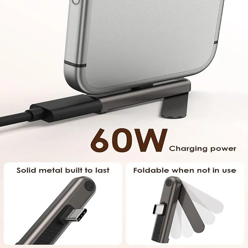 1/2/3PCS 240W 고속 충전 전화 어댑터 유형-C 남성-여성 어댑터(브래킷 포함) OTG USB2.0 데이터 전송 충전 변환기