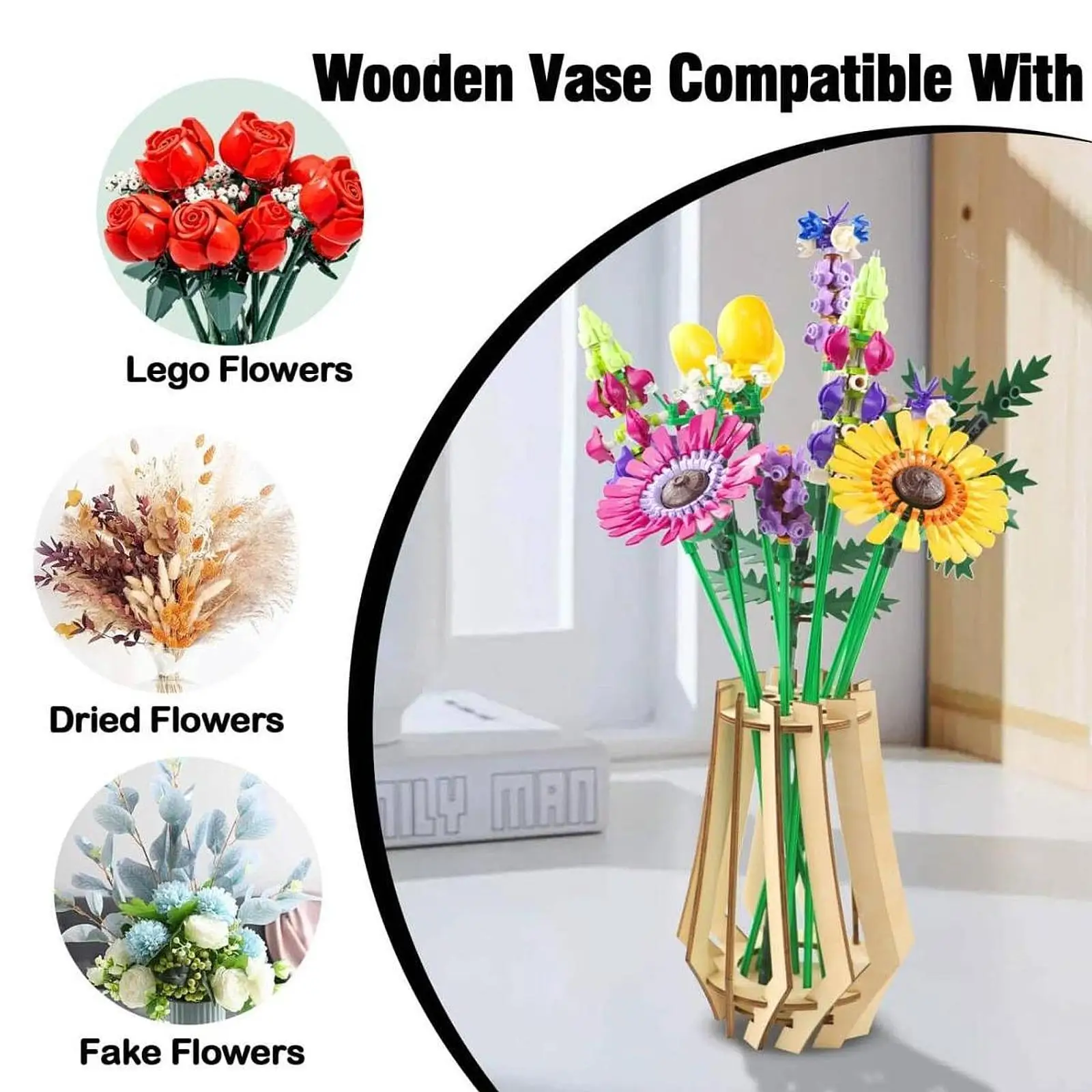 Vase Building Set Home Decoration DIY Unique Display Stand 3D Puzzle Flower Vase for Office Adults Women Flower Arrangements Vase Building Set Home Decoration DIY Unique Display Stand 3D Puzzle Flower Vase for Office Adults Women Flower Arrangements