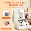 VEVOR Kid Storage Cubby Toy Storage Organizer with Bookshelf Children Book Toy Shelf for Kids Room Playroom Kindergarten Nursery 6