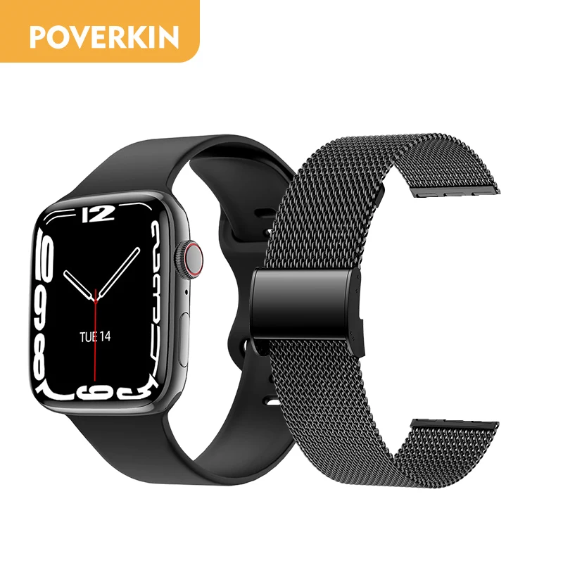 POVERKIN 2022 NEW Smart Watch Men Women Bluetooth Call Smartwatch NFC Door Access Control Fitness Tracker For Apple&Android 