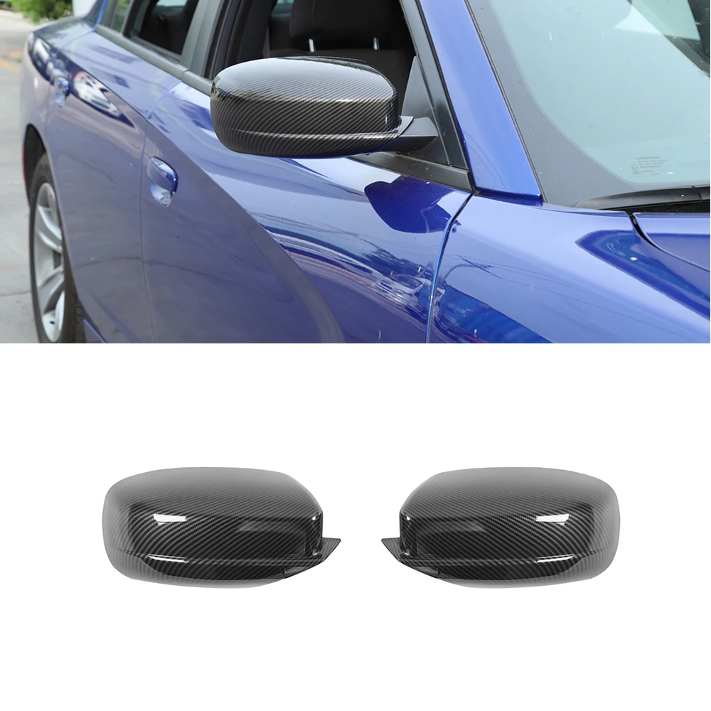 

Car Rearview Mirror Cover Decoration Stickers for Dodge Charger 2010-2018 2019 2020 2021 2022 Auto Exterior Accessories Moulding