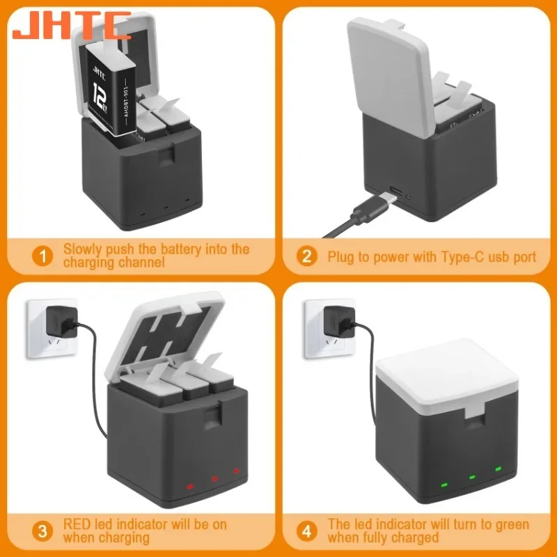 Lot Batteries et Chargeur pour GoPro Hero 9/10/11 - Autonomie Prolongée