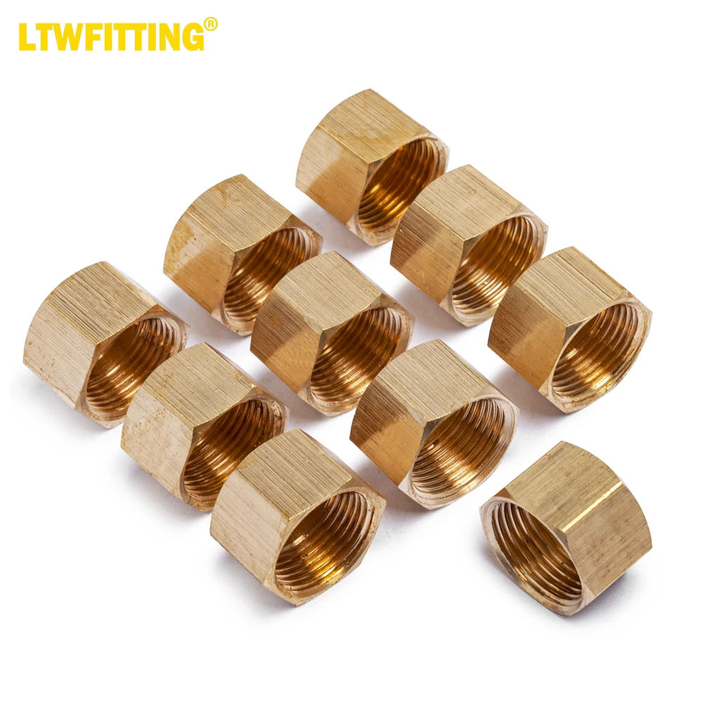 

LTWFITTING 1,5-дюймовая латунная сжатия крышка стопорного клапана, латунный сжатие фитинга (комплект из 10)