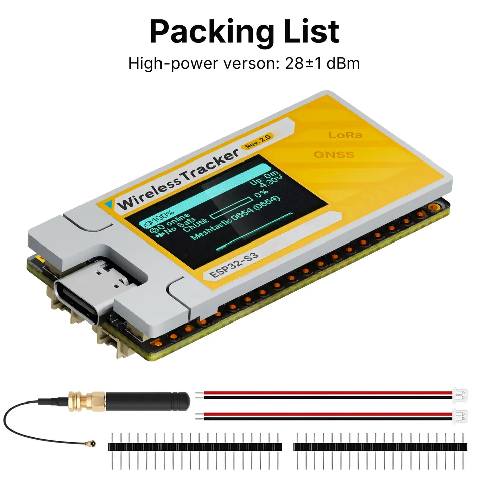 Heltec Wireless Tracker V2 GPS ESP32 SX1262 Personnel Positioning Asset Tracking WiFi LoRa BLE 28dB Support Meshcore/Meshtastic image 7
