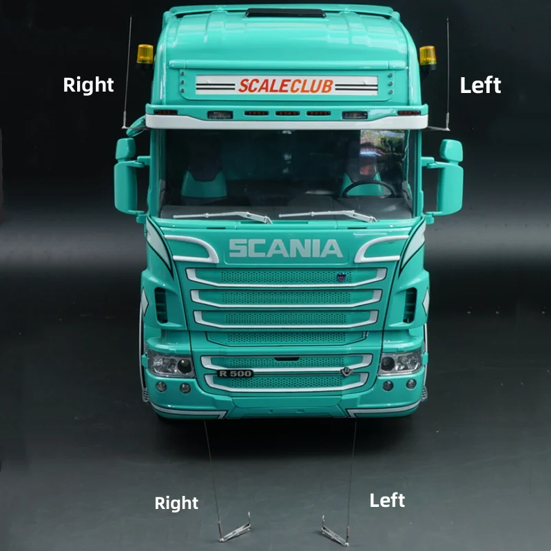 Per Tamiya 1/14 Rc Truck Antenna In Metallo In Stile Europeo Scania Benz Tractor Cars Accessori Di Aggiornamento Fai Da Te