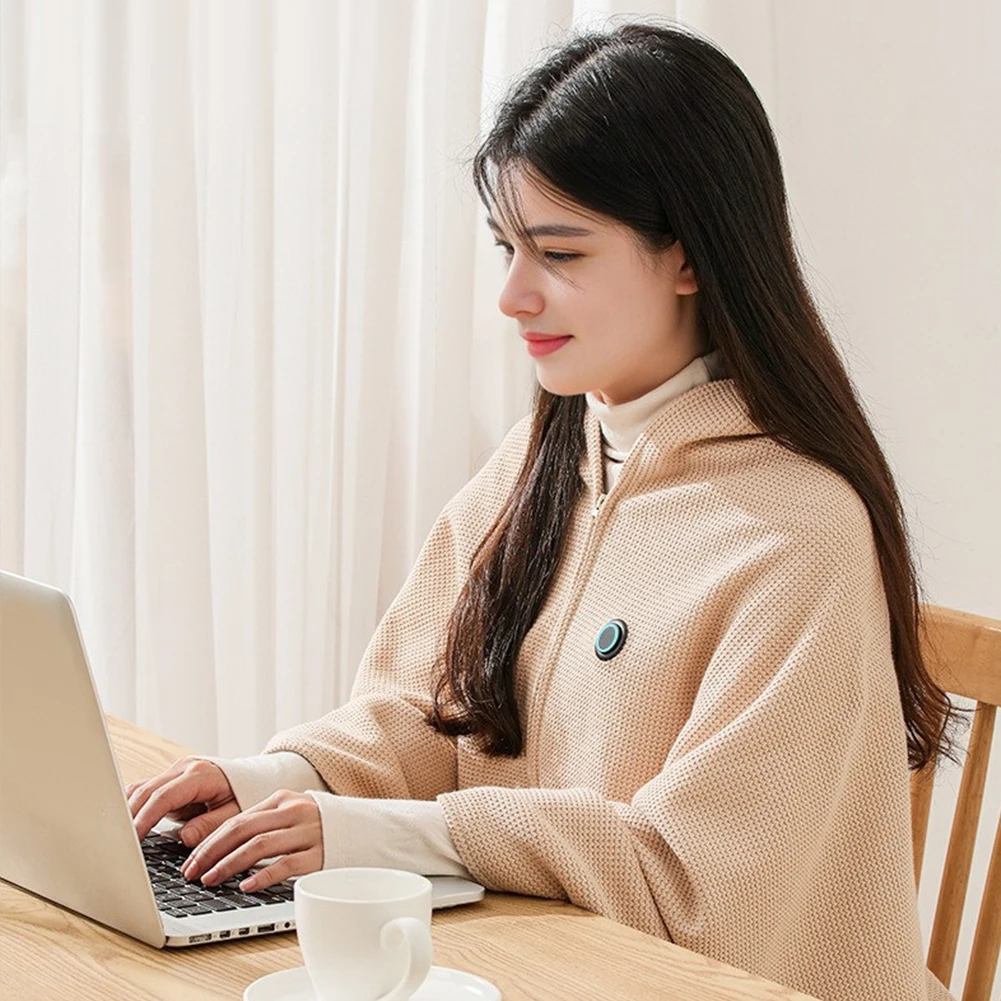 Wearable USB Electric Heated Blanket 3 Heating Levels USB Heated Blanket Shawl Portable Body Warmer Blanket