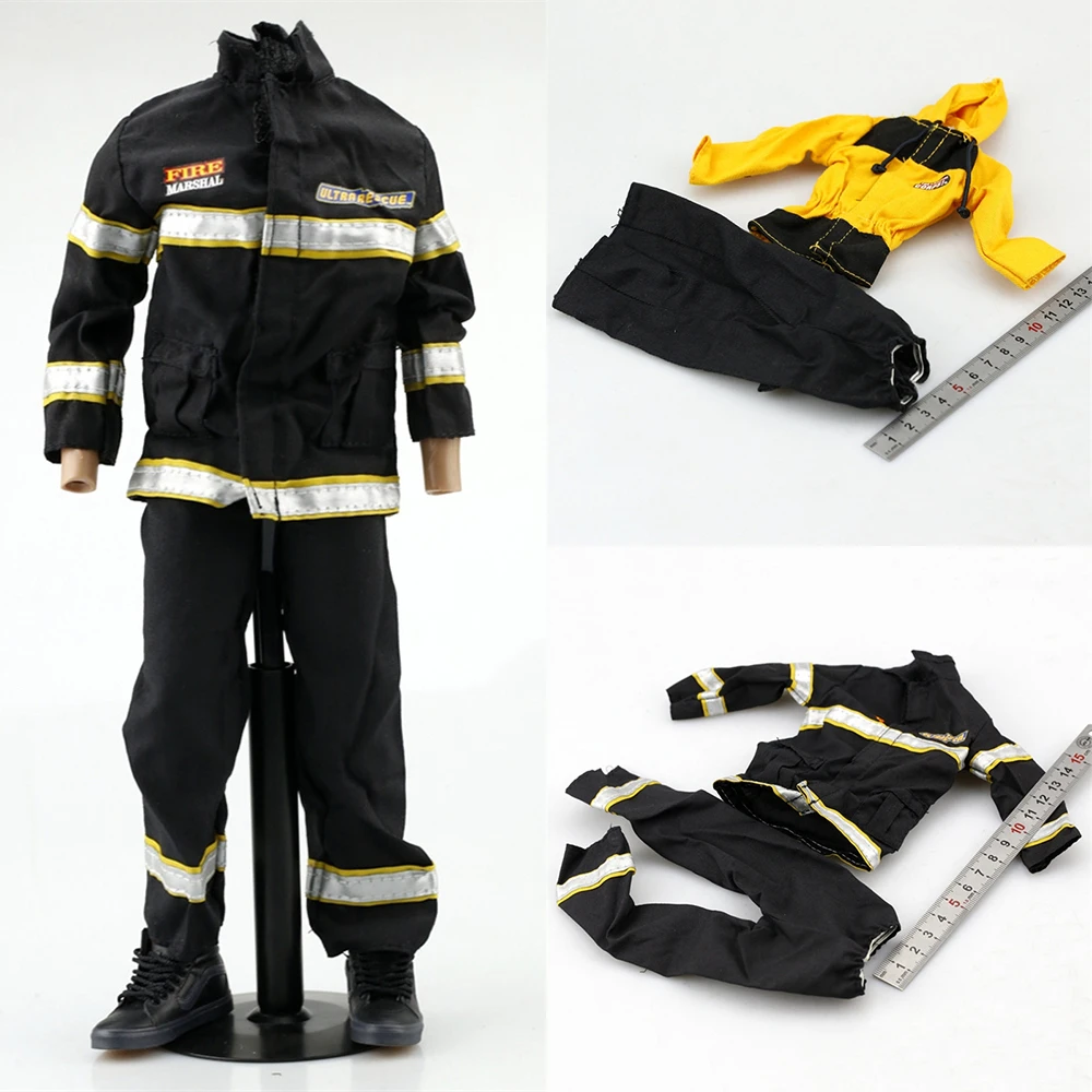 Het apparaat lijst helikopter 1/6 Schaal Vlamvertragende Brandwerende Kleding Brandwerende Beschermende  Jas Broek Fire Brandweer Voor 12 Inch Mannelijke Figuur| | - AliExpress