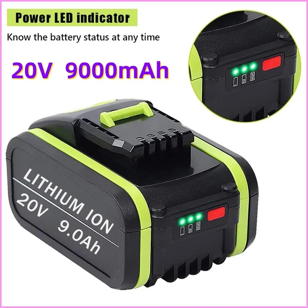 

100%originalnew20v9000mAh rechargeable lithium battery suitable for worx power tools wa3551 wa3553 wx390 wx176 wx178 wx386 wx678
