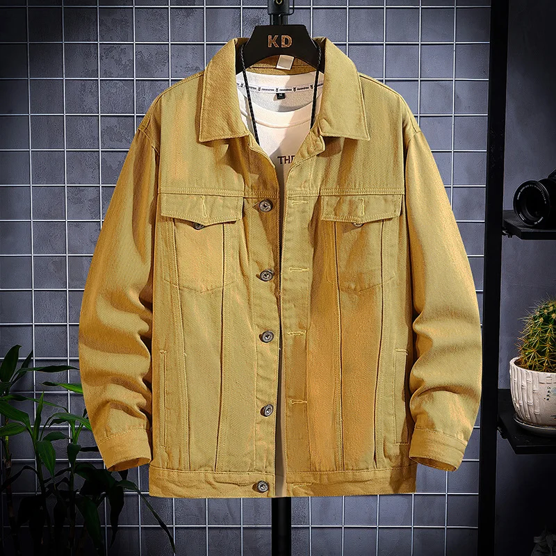

2023 Men's Autumn New Casual Denim Jacket Multi-Pocket Workwear Jacket