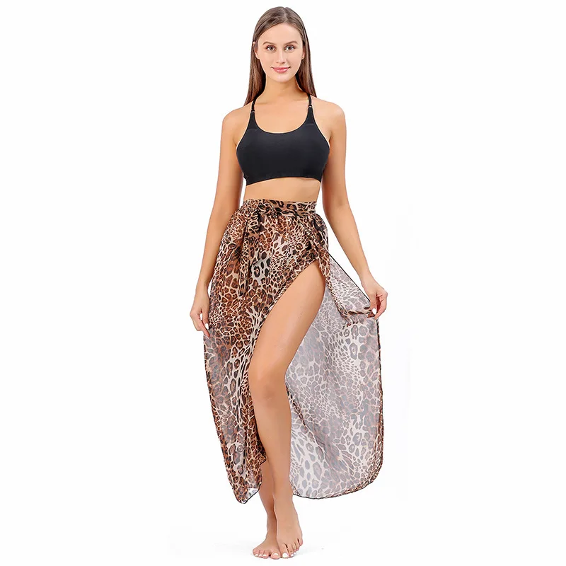 Women's Beach Bodycon Dress Cover Ups Swimsuit Halter Ties Swimming Sundress Beachwear Wear Pareo Crotch Tunic Bikini Wrap Scarf 6