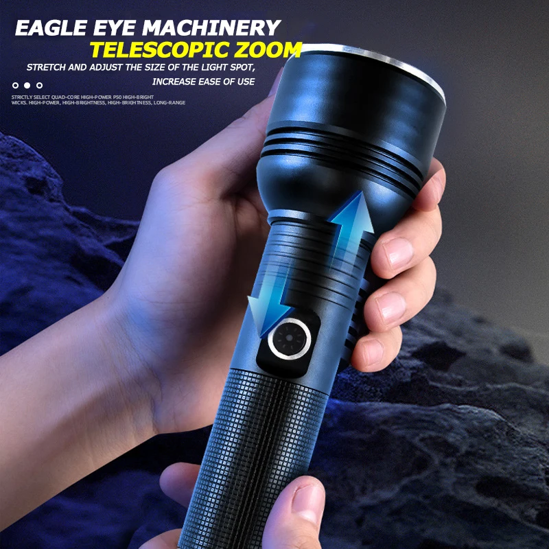 LiitoKala LF-2208 26650 손전등 캠핑 하이킹 비상용 고용량 강력한 LED 토치