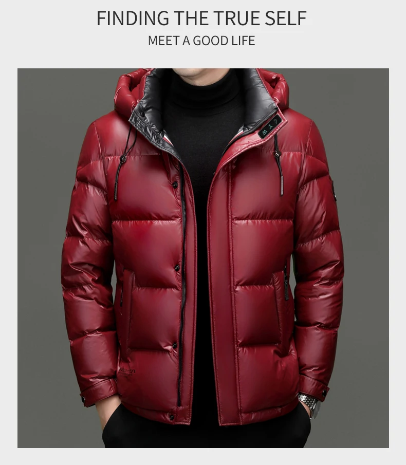 PlatiNum White Duck Down Coat Material Detail