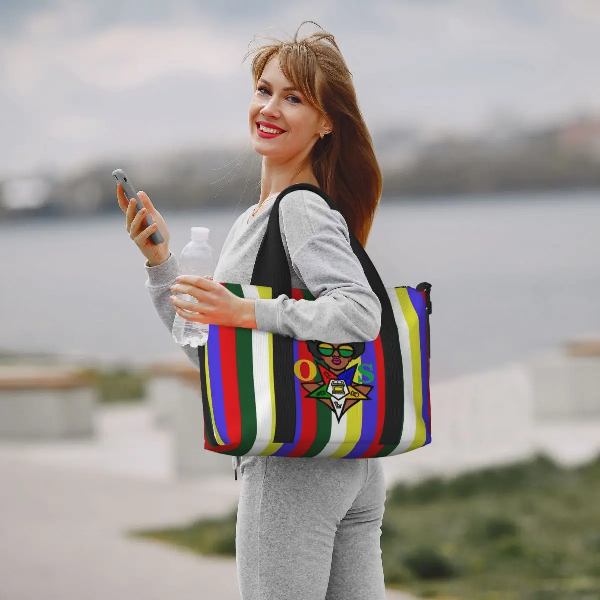 Order Of The Eastern Star Tote Bag Women Large Capacity Freemasonry Beach Gym Shoulder Travel Bag