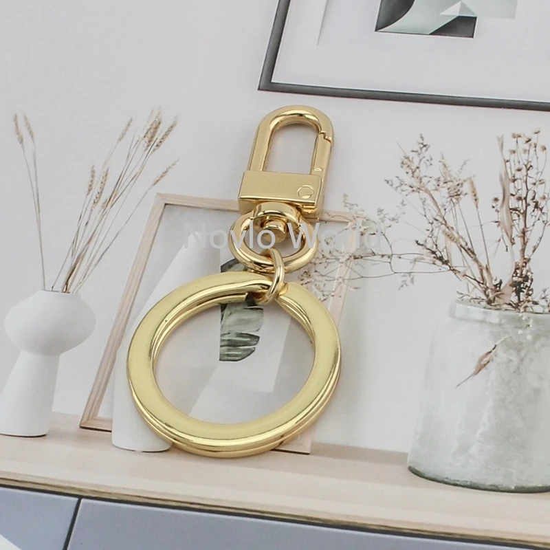 10-50-100pcs 4 Colors 23mm Thick Keyring Key Rings With Small Nice Clip Clasp DIY Handcrafted