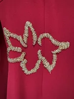 HIGH STREET Newest 2026 Designer Vestido Women's Diamonds Beaded  Cape Sleeve Floor Length Maxi Long Dress - Image 6