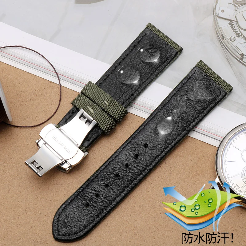 Universal Nylon Canvas Watch Band Bracelet, Men's & Women's Sports Accessory in Multiple Sizes (18mm-24mm)
