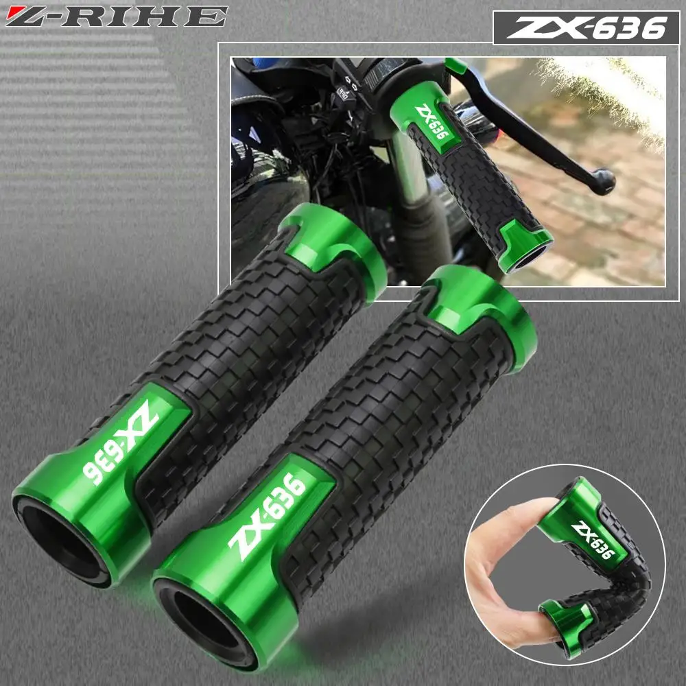 

7/8"22mm Handle Bar Grips For Kawasaki Ninja ZX-6R 636 ZX636 ZX636R 2022 2023 Universal Motorcycle Handlebar Anti-Slip Hand Grip