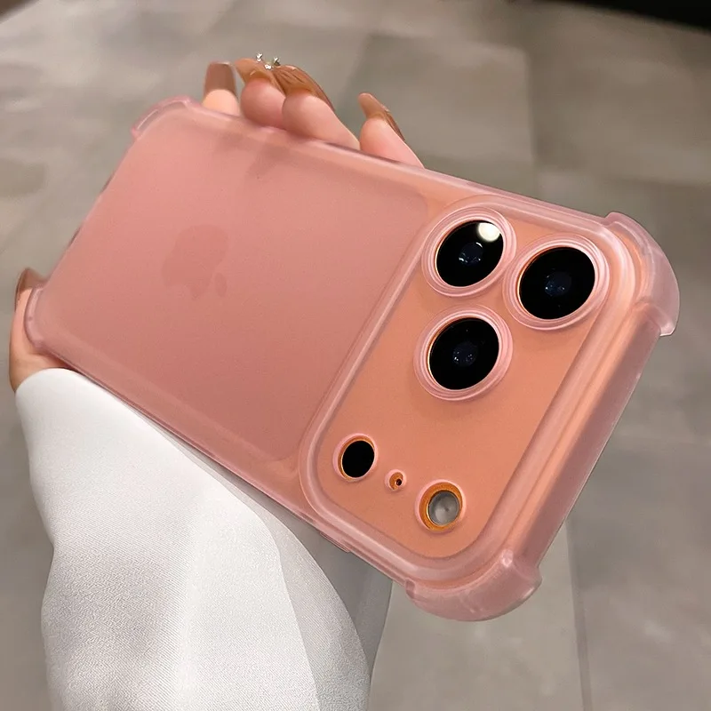 Luxury Matte Airbag Bumper Case - Ultra Slim Shockproof Soft Cover with Skin Feel