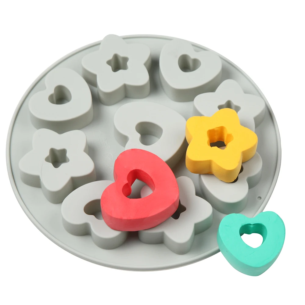 

Pentagram Cake Silicone Mold 3D Mousse Hand made Flower Cake Jelly Egg Tart Bread Mold Baking Tool