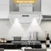 30 Inch Range Hood Under Cabinet, Stainless Steel Kitchen Range Hood with 3 Speed Touch Control, 400 CFM Suction Power, Silver 5