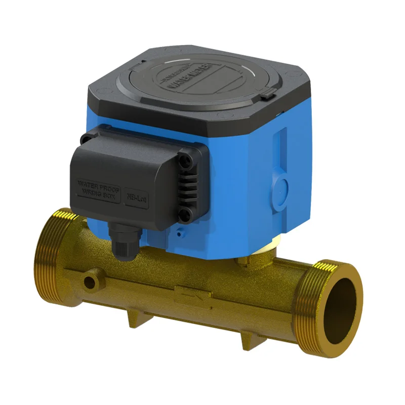 ASW-1 Ultrasonic Watermeter DN15 DN20 DN25 DN32 DN40 digital water flow meter IP68 Waterproof Thread Connection Copper Material