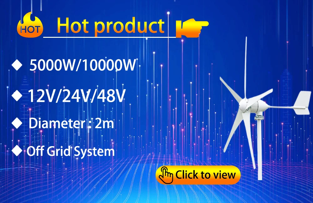 Description Picture 2 of itemVertical Wind Turbine Generator 12V 24V 48V 15KW 20KW Alternative Free Energy Windmills With MPPT Hybrid Controller For Home Use