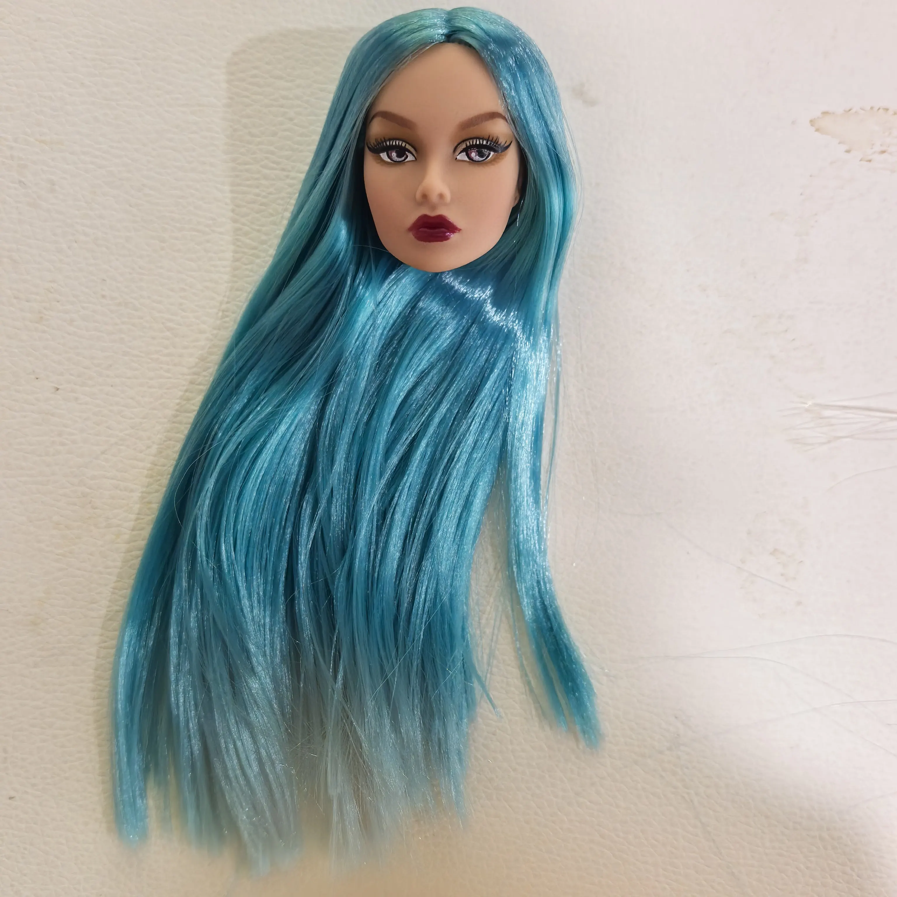 Set of 6 Fashion Doll Heads with Diverse Skin Tones and Makeup