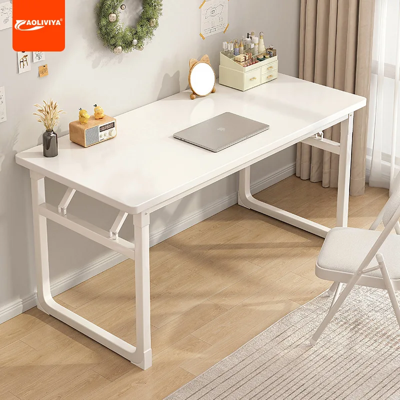 Aoliviya 접이식 책상 테이블, 간단한 데스크탑 컴퓨터 책상, 침실, 가정 학생 공부 책상, 쓰기 사무실, 성인 설치 무료