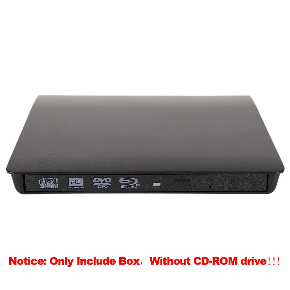 Non Slip USB 3.0 SATA External Drive Enclosure Replacement DVD CD-ROM RW Player Optical Drive Enclosure Case