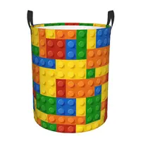 Building Blocks Construction Brick Foldable Laundry Baskets Dirty Clothes Home Organizer Large Waterproof Bucket For Home Kids 1