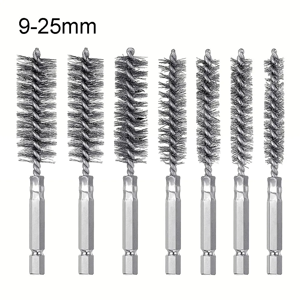 

9-25mm Wire Tube Machinery Cleaning Brush Rust Cleaner Washing Polishing Tools For Automotive Manufacturing Processing Industry
